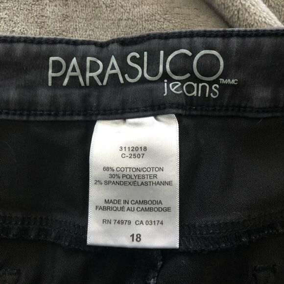 Parasuco plus size 18 dark grey denim - Picture 6 of 6